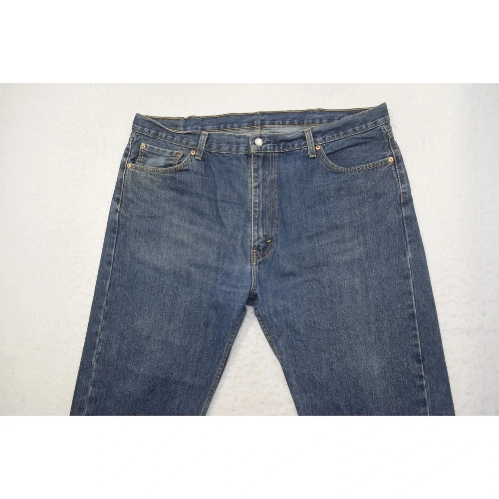 Levi's 505 Regular Fit Straight Leg Denim Blue Jeans Mens Size 42‎ x 30
